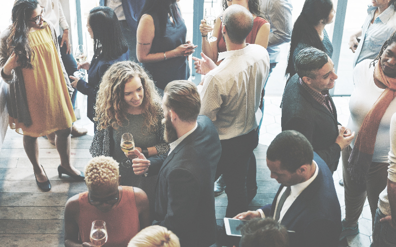 People at a networking event